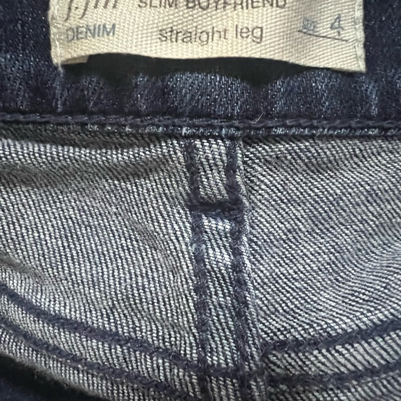 J. Jill Blue Slim Boyfriend Straight Leg Jeans - Picture 6 of 7